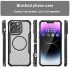 For iPhone 15 Pro Carbon Fiber Texture MagSafe Translucent Phone Case(Black) - 2