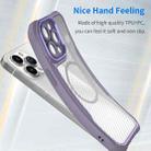 For iPhone 15 Pro Carbon Fiber Texture MagSafe Translucent Phone Case(Purple) - 3