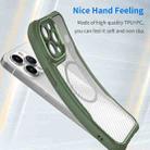 For iPhone 12 Carbon Fiber Texture MagSafe Translucent Phone Case(Green) - 3