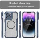 For iPhone 11 Pro Max Carbon Fiber Texture MagSafe Translucent Phone Case(Blue) - 2