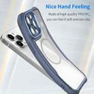 For iPhone 11 Pro Max Carbon Fiber Texture MagSafe Translucent Phone Case(Blue) - 3