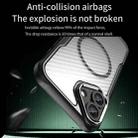For iPhone 16 Carbon Fiber Texture MagSafe Translucent Phone Case(Green) - 3
