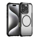 For iPhone 16 Pro Carbon Fiber Texture MagSafe Translucent Phone Case(Black) - 2