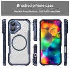 For iPhone 17 Carbon Fiber Texture MagSafe Translucent Phone Case(Blue) - 2