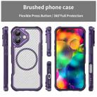 For iPhone 17 Carbon Fiber Texture MagSafe Translucent Phone Case(Purple) - 2
