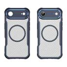 For  iPhone 17 Air Carbon Fiber Texture MagSafe Translucent Phone Case(Blue) - 2