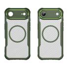 For  iPhone 17 Air Carbon Fiber Texture MagSafe Translucent Phone Case(Green) - 2