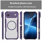 For  iPhone 17 Air Carbon Fiber Texture MagSafe Translucent Phone Case(Purple) - 3