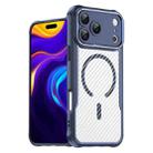 For iPhone 17 Pro Max Carbon Fiber Texture MagSafe Translucent Phone Case(Blue) - 1