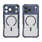 For iPhone 17 Pro Max Carbon Fiber Texture MagSafe Translucent Phone Case(Blue) - 2