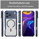 For iPhone 17 Pro Max Carbon Fiber Texture MagSafe Translucent Phone Case(Blue) - 3