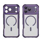 For iPhone 17 Pro Max Carbon Fiber Texture MagSafe Translucent Phone Case(Purple) - 2