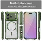 For iPhone 17 Pro Carbon Fiber Texture MagSafe Translucent Phone Case(Green) - 3