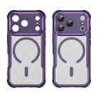 For iPhone 17 Pro Carbon Fiber Texture MagSafe Translucent Phone Case(Purple) - 2