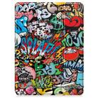 For iPad Pro 11 2024 Custer Painted 3-Fold Holder Smart Leather Tablet Case with Pen Tray(Graffiti) - 2