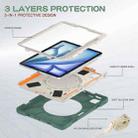 For iPad Air 11 2024 Silicone Hybrid PC Tablet Case with Holder & Shoulder Strap(Emerald Green) - 3