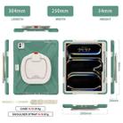 For iPad Pro 11 2024 Silicone Hybrid PC Tablet Case with Holder & Shoulder Strap(Emerald Green) - 2