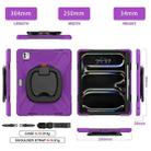 For iPad Pro 11 2024 Silicone Hybrid PC Tablet Case with Holder & Shoulder Strap(Purple) - 2