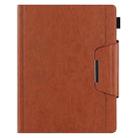 For iPad Pro 13 2024 Solid Color Metal Buckle Leather Smart Tablet Case(Brown) - 2