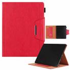 For iPad Pro 13 2024 Solid Color Metal Buckle Leather Smart Tablet Case(Red) - 1