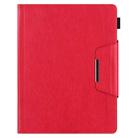 For iPad Pro 13 2024 Solid Color Metal Buckle Leather Smart Tablet Case(Red) - 2
