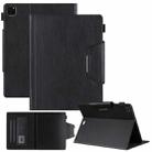 For iPad Pro 11 2024 Solid Color Metal Buckle Leather Smart Tablet Case(Black) - 1