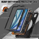 For iPad Air 11 2024 Rotatable Holder Silicone Hybrid PC Tablet Case with Shoulder Strap(Black) - 2