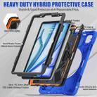 For iPad Air 11 2024 Rotatable Holder Silicone Hybrid PC Tablet Case with Shoulder Strap(Blue) - 2