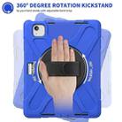 For iPad Air 11 2024 Rotatable Holder Silicone Hybrid PC Tablet Case with Shoulder Strap(Blue) - 3