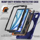 For iPad Air 11 2024 Rotatable Holder Silicone Hybrid PC Tablet Case with Shoulder Strap(Navy Blue) - 2