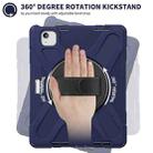 For iPad Air 11 2024 Rotatable Holder Silicone Hybrid PC Tablet Case with Shoulder Strap(Navy Blue) - 3