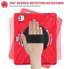 For iPad Pro 13 2024 Rotatable Holder Silicone Hybrid PC Tablet Case with Shoulder Strap(Red) - 3