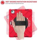 For iPad Air 13 2024 Rotatable Holder Silicone Hybrid PC Tablet Case with Shoulder Strap(Red) - 3