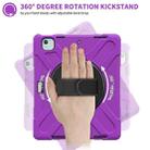 For iPad Air 13 2024 Rotatable Holder Silicone Hybrid PC Tablet Case with Shoulder Strap(Purple) - 3