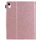 For iPad Pro 13 2024 Glitter Metal Buckle Leather Smart Tablet Case(Rose Gold) - 3