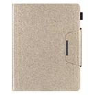 For iPad Pro 13 2024 Glitter Metal Buckle Leather Smart Tablet Case(Gold) - 2