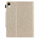 For iPad Pro 13 2024 Glitter Metal Buckle Leather Smart Tablet Case(Gold) - 3