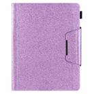 For iPad Pro 13 2024 Glitter Metal Buckle Leather Smart Tablet Case(Purple) - 2