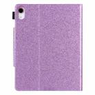 For iPad Pro 13 2024 Glitter Metal Buckle Leather Smart Tablet Case(Purple) - 3