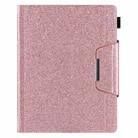 For iPad Pro 11 2024 Glitter Metal Buckle Leather Smart Tablet Case(Rose Gold) - 2