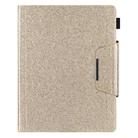 For iPad Pro 11 2024 Glitter Metal Buckle Leather Smart Tablet Case(Gold) - 2