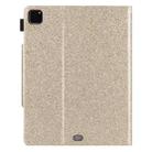 For iPad Pro 11 2024 Glitter Metal Buckle Leather Smart Tablet Case(Gold) - 3