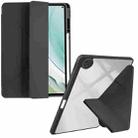 For Huawei MatePad Pro 11 2022 / 2024 Clear Acrylic Deformation Leather Tablet Case(Black) - 1