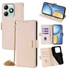 For Itel A90 4G Crossbody Chain Leather Phone Case(White) - 1