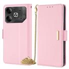 For Tecno Pova 6 5G Crossbody Chain Leather Phone Case(Pink) - 1