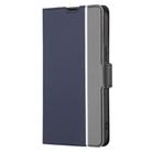 For Google Pixel 8a Twill Texture Side Button Leather Phone Case(Blue) - 2