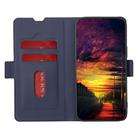 For Google Pixel 8a Twill Texture Side Button Leather Phone Case(Blue) - 3