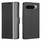 For Google Pixel 9 Pro XL Twill Texture Side Button Leather Phone Case(Black) - 1