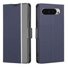 For Google Pixel 9 Twill Texture Side Button Leather Phone Case(Blue) - 1