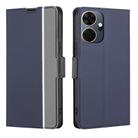 For Itel P55+ 4G Twill Texture Side Button Leather Phone Case(Blue) - 1